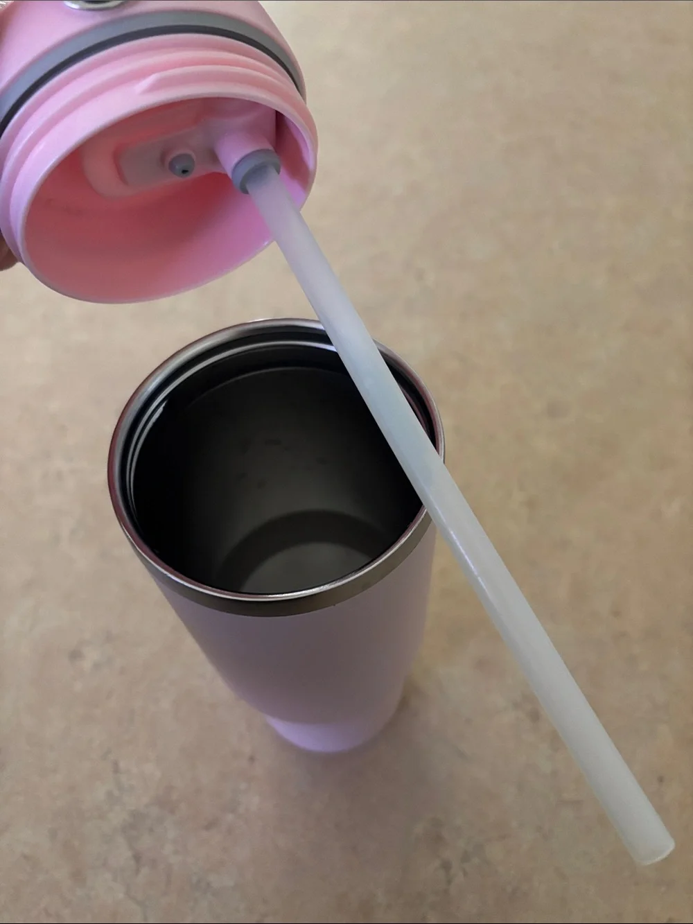 Stanley Light Pink Insulated Kids Travel Tumbler with Carry Handle